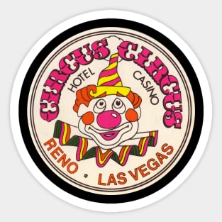 Circus Circus Casino Hotel Vintage Clown Retro Las Vegas Sticker